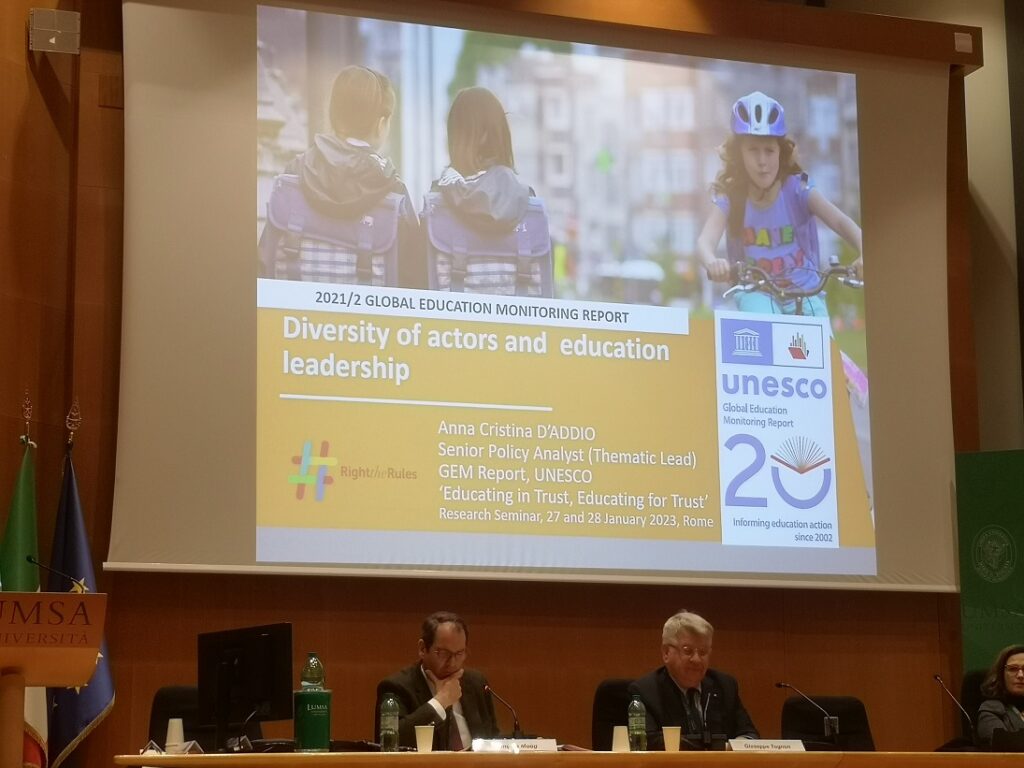 Escuni participa en Roma en un seminario del Grupo Internacional de Investigación en Educación Católica